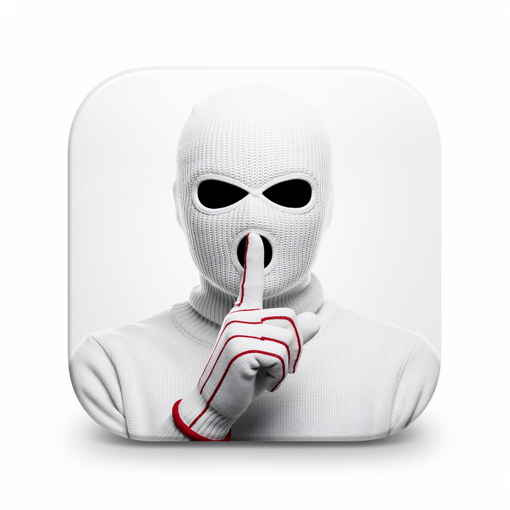 The Zero Say app icon rendered as a white ceramic tile.
