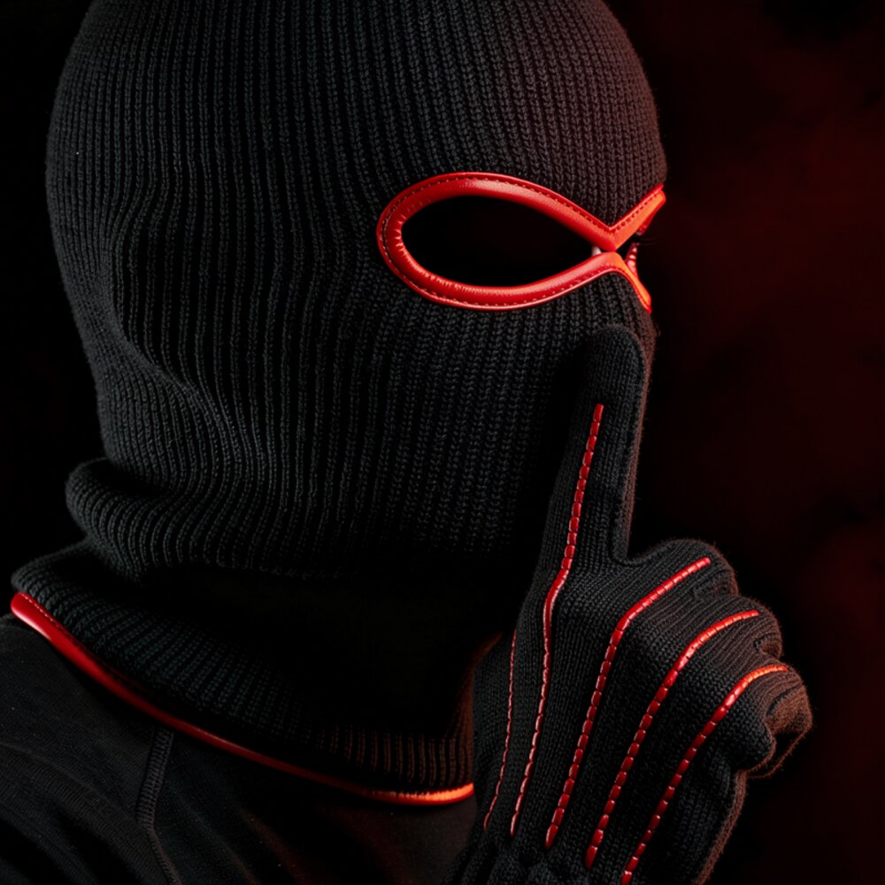The Zero Say mark: a masked figure with a finger to their lips.